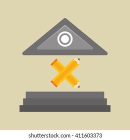 Flat illustration of Back to School design 