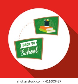 Flat illustration of Back to School design 