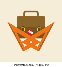 Flat illustration of Back to School design 