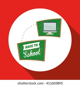 Flat illustration of Back to School design 