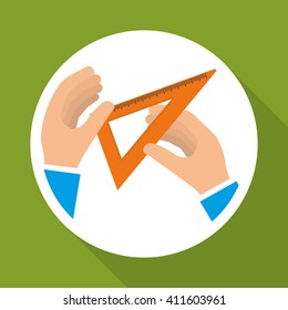 Flat illustration of Back to School design 