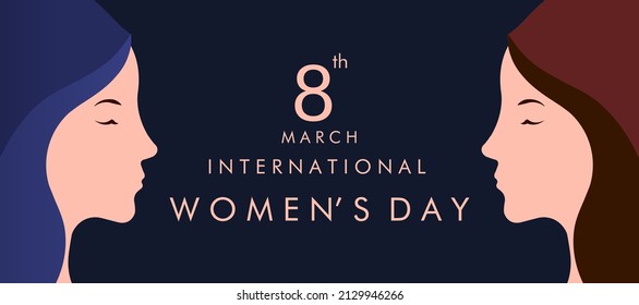 Flat illustration background for 8 march international	
