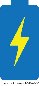 Flat illustration of Battery charging vector icon for web. Battery charging icon. 