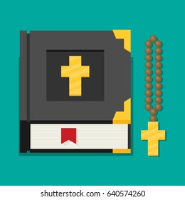 Flat illustration of bible vector