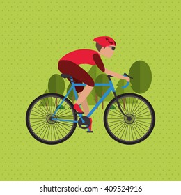 Flat illustration of bike lifesyle design