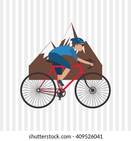 Flat illustration of bike lifesyle design
