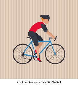 Flat illustration of bike lifesyle design