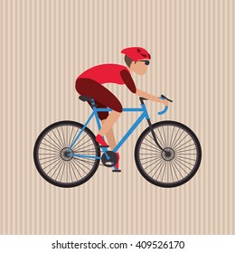 Flat illustration of bike lifesyle design