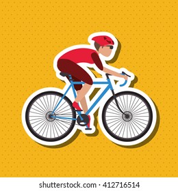 Flat illustration of bike lifesyle design, edita