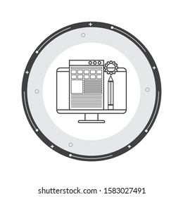 Flat illustration of Blog Management․ Modern Vector Icon