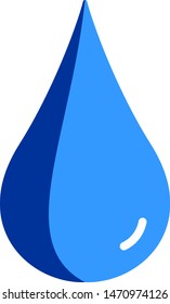 Flat illustration of blue Water Drop.