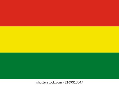 Ilustración plana de la bandera de Bolivia