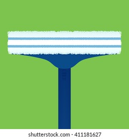 Flat illustration brush for washing windows. Vector element for your design and infographics 