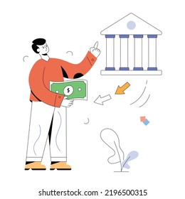 A flat illustration of business analysis 