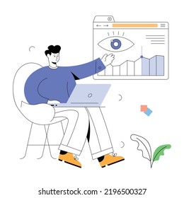 A flat illustration of business analysis 