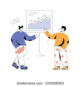 A flat illustration of business analysis 