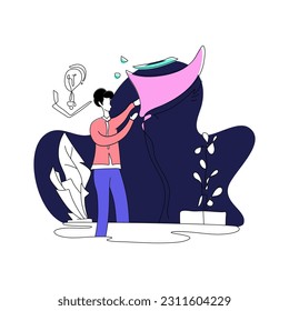 Flat Illustration Business Congratulation for Landing Page Web Mobile App. This modern, minimalist design is perfect for your next project. Featuring a line shape style