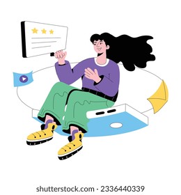 Ilustración plana de los comentarios empresariales 