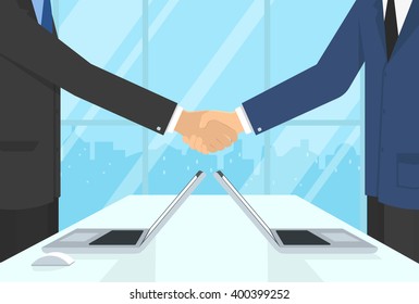 Flat illustration of business or financial partnership