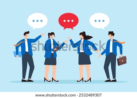 Image, Stock Photo Four people standing in a row on a ridge (2/2)