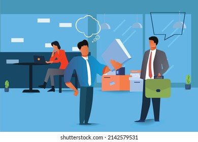 flat illustration of business people Presentation to determine prices and mutual agreements to establish cooperation between the two parties