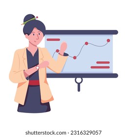 Flat illustration of business presentation 