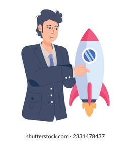 Flat illustration of business startup 