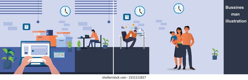 flat illustration for bussines marketing visualisation down budgeting and asset illustration