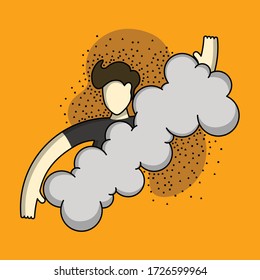 Flat illustration. Can be use for page landing element design. Eps 10 format. 