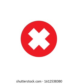 flat illustration of cancel vector icon. cancel sign symbol on white background.