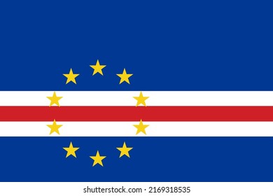 Flat Illustration of cape verde flag