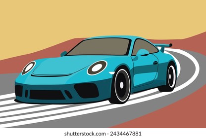 Flat Illustration of a car