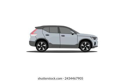 Ilustración plana de un coche