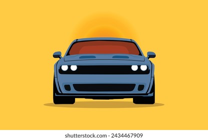 Flat Illustration of a car