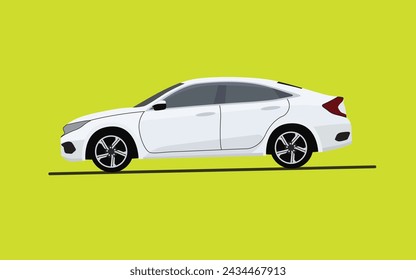 Flache Darstellung eines Autos