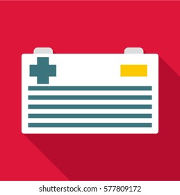  Flat illustration of car battery vector icon for web
