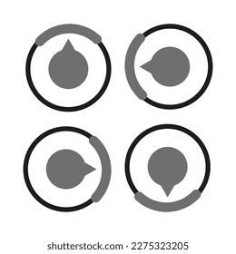 Flat illustration with car brake icons for web design. Vector illustration.