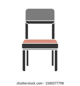 flat illustration of chair vector icon. furniture sign symbol