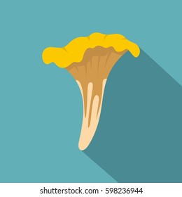 Flat illustration of chanterelle vector icon for web