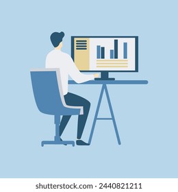 Flat illustration character design business concept