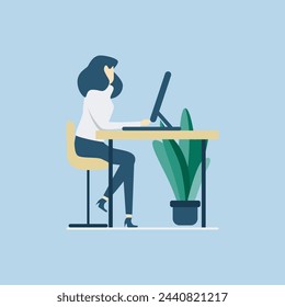 Flat illustration character design business concept