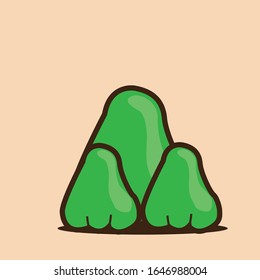 Flat Illustration. Chayote isolated on plain background. Suitable for wallpaper, banner, Children book illustration, card invitation, flyer, web design. Healty Food.