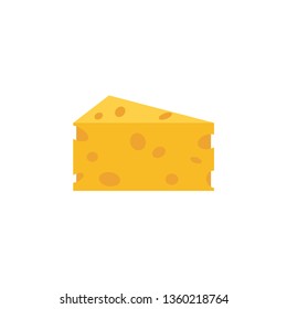 Flat illustration: cheese on a white background