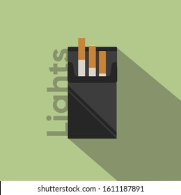 Flat illustration of cigarette pack.