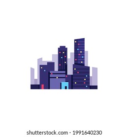 Flat illustration of a city 3D EPS Vector