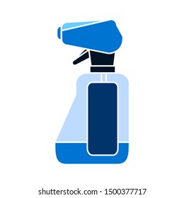 flat illustration of cleaning spray vector icon. cleaning bottle sign symbol