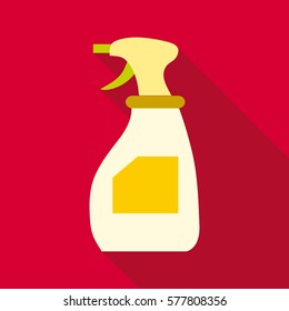 Flat illustration of Cleaning spray vector icon for web