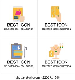 conjunto de colecciones de ilustraciones planas sobre negocios y finanzas
