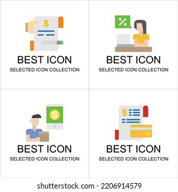 flat illustration collection set about business and finance