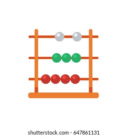 Flat illustration of a colorful abacus